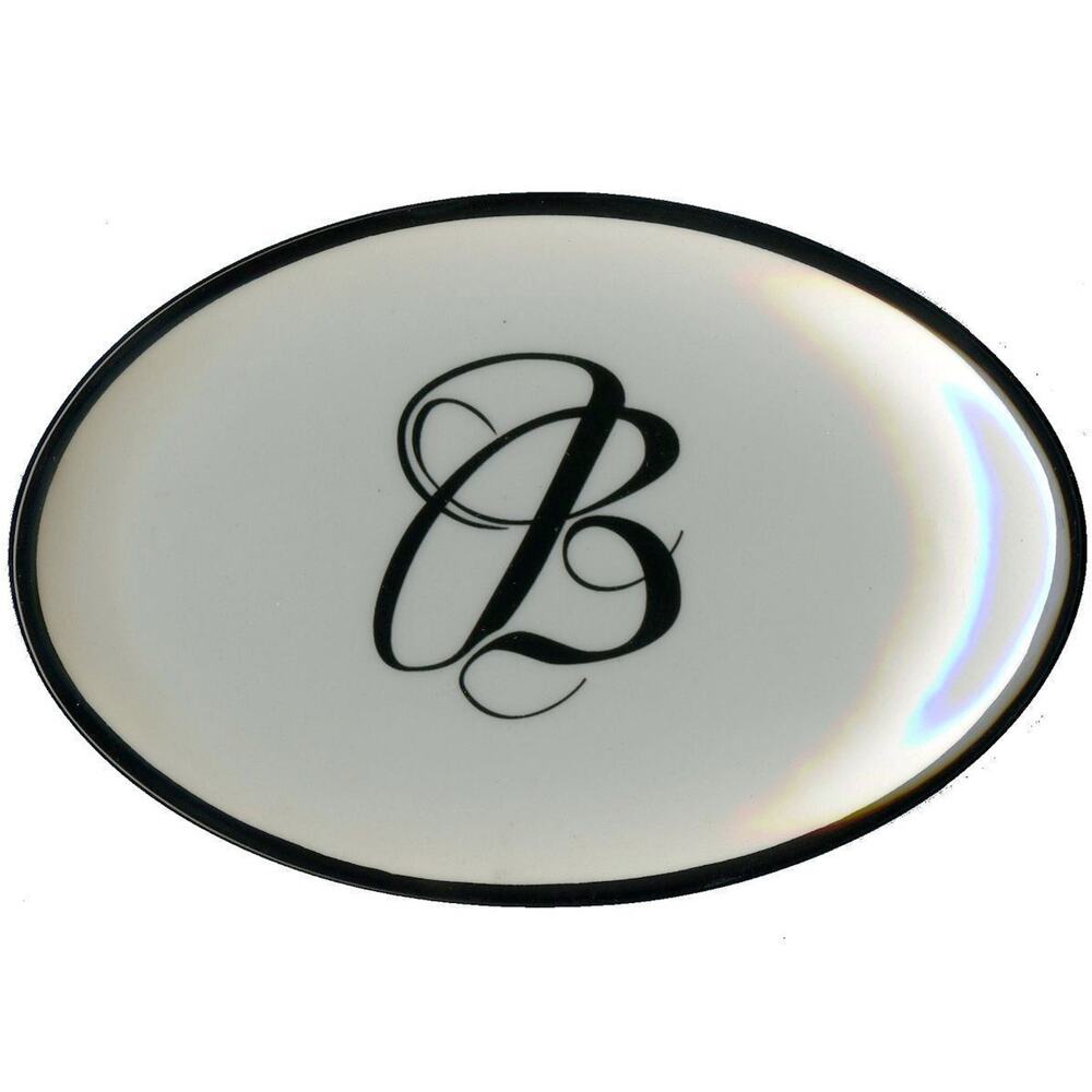 Mud Pie Ceramic Soap Dish Letter B Initial Monogram  5.5x3.75x.75" NEW